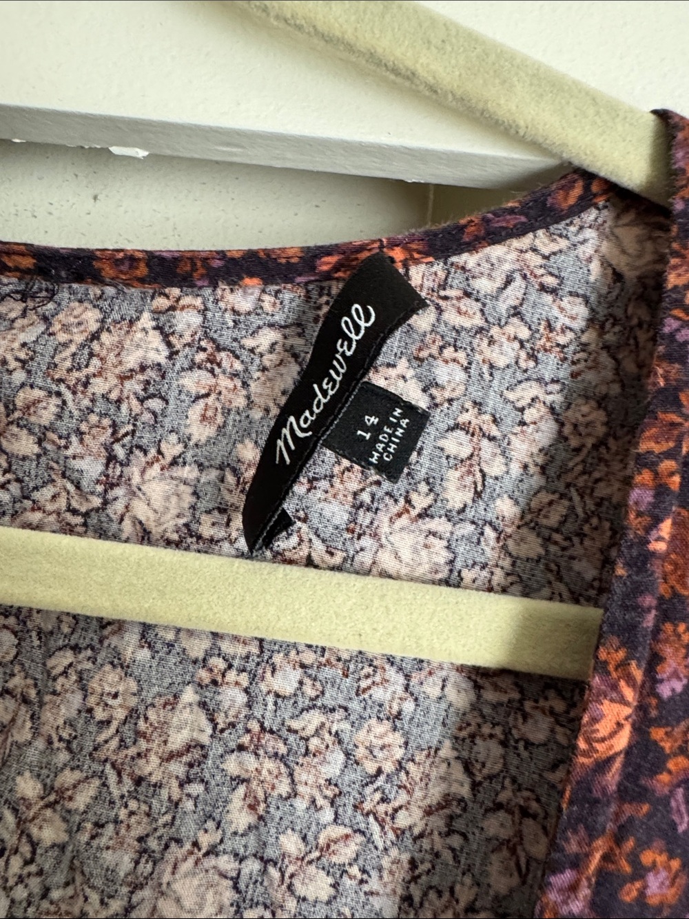 Madewell Aidy Square-Neck Tiered Midi Dress in Orchard Floral size 14 - Picture 9 of 12